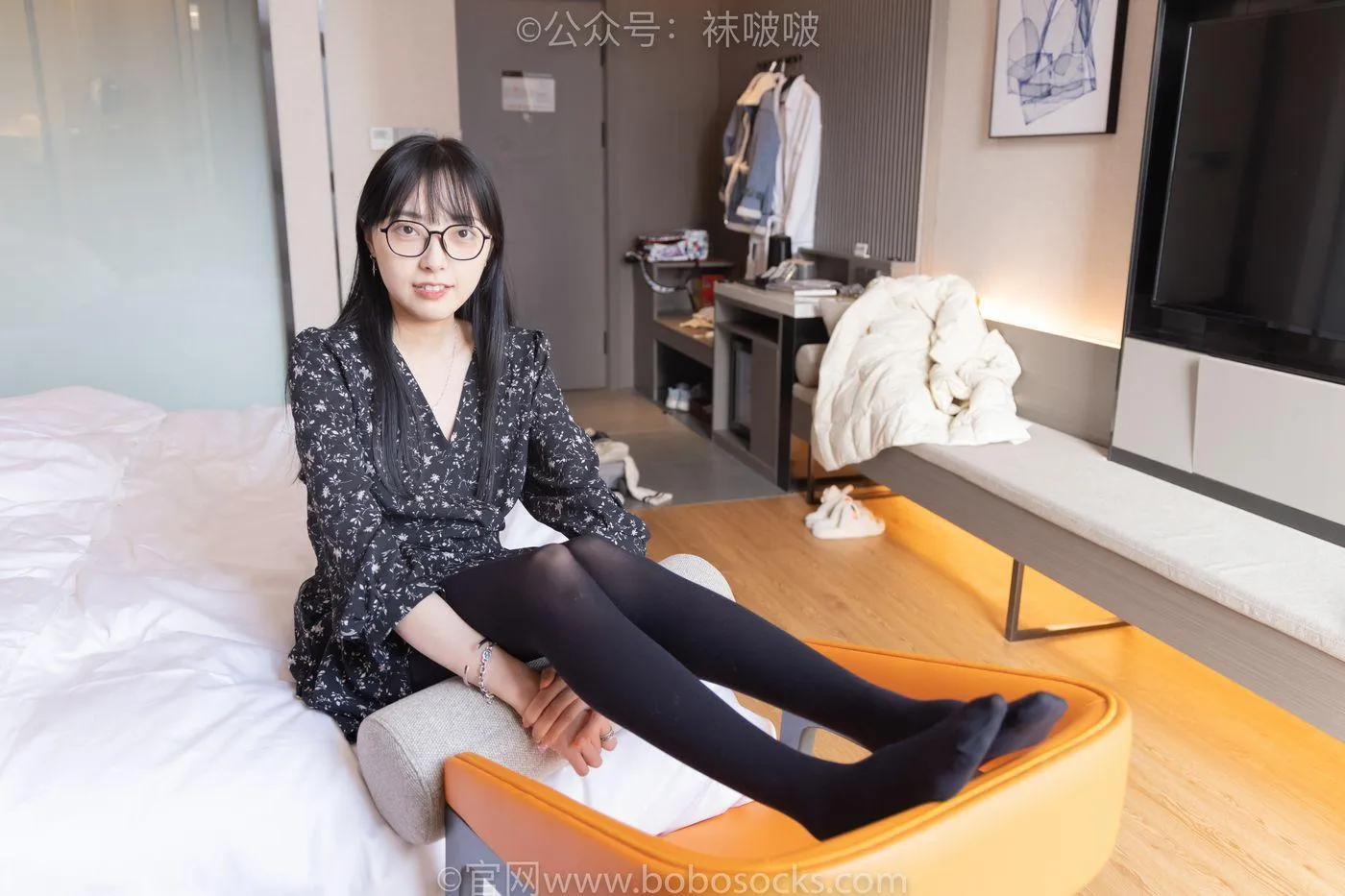 [BoBoSocks袜啵啵]NO.064 稚予-平底鞋、厚黑丝 [137P]插图4